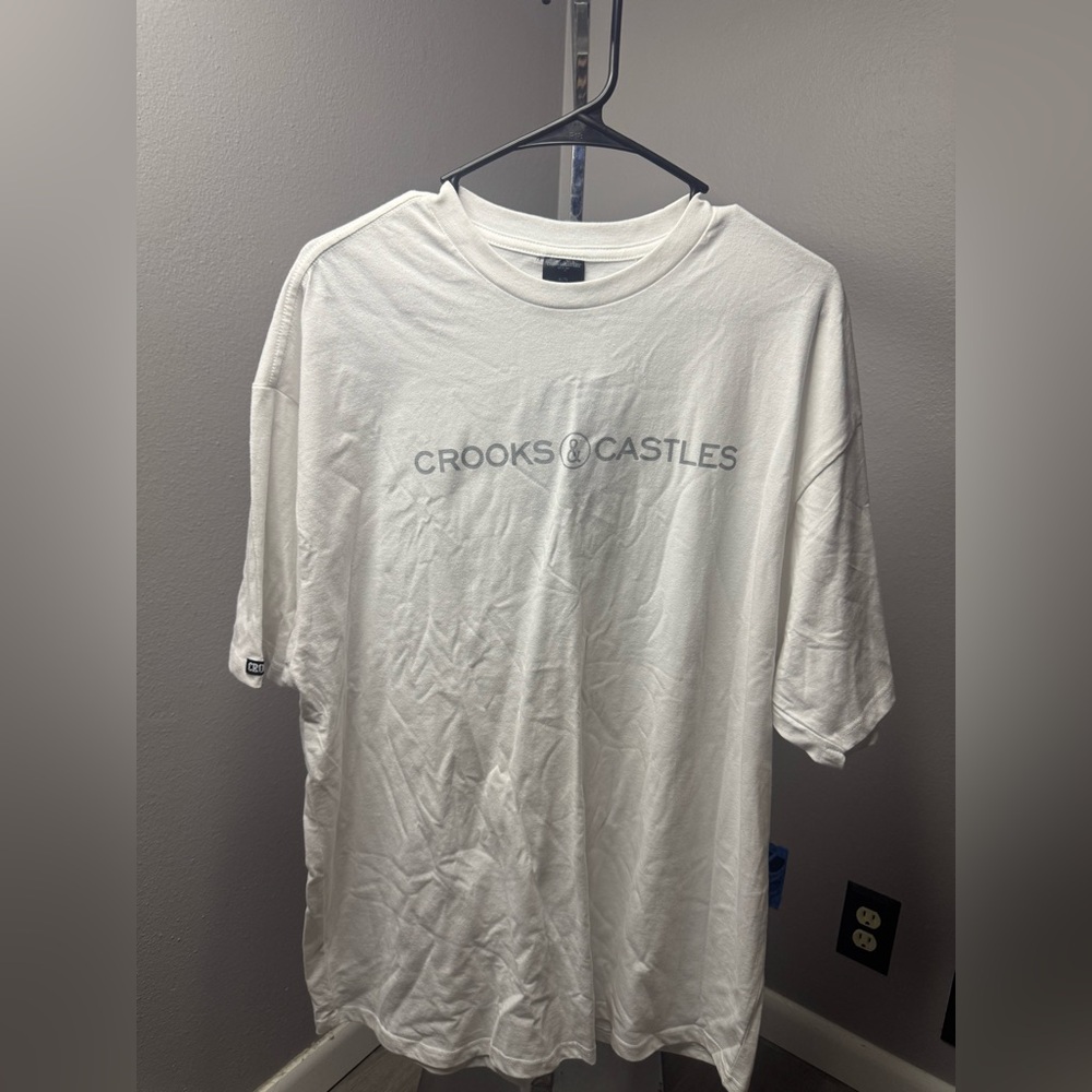 Crooks & Castles White Short-Sleeve Logo Tee